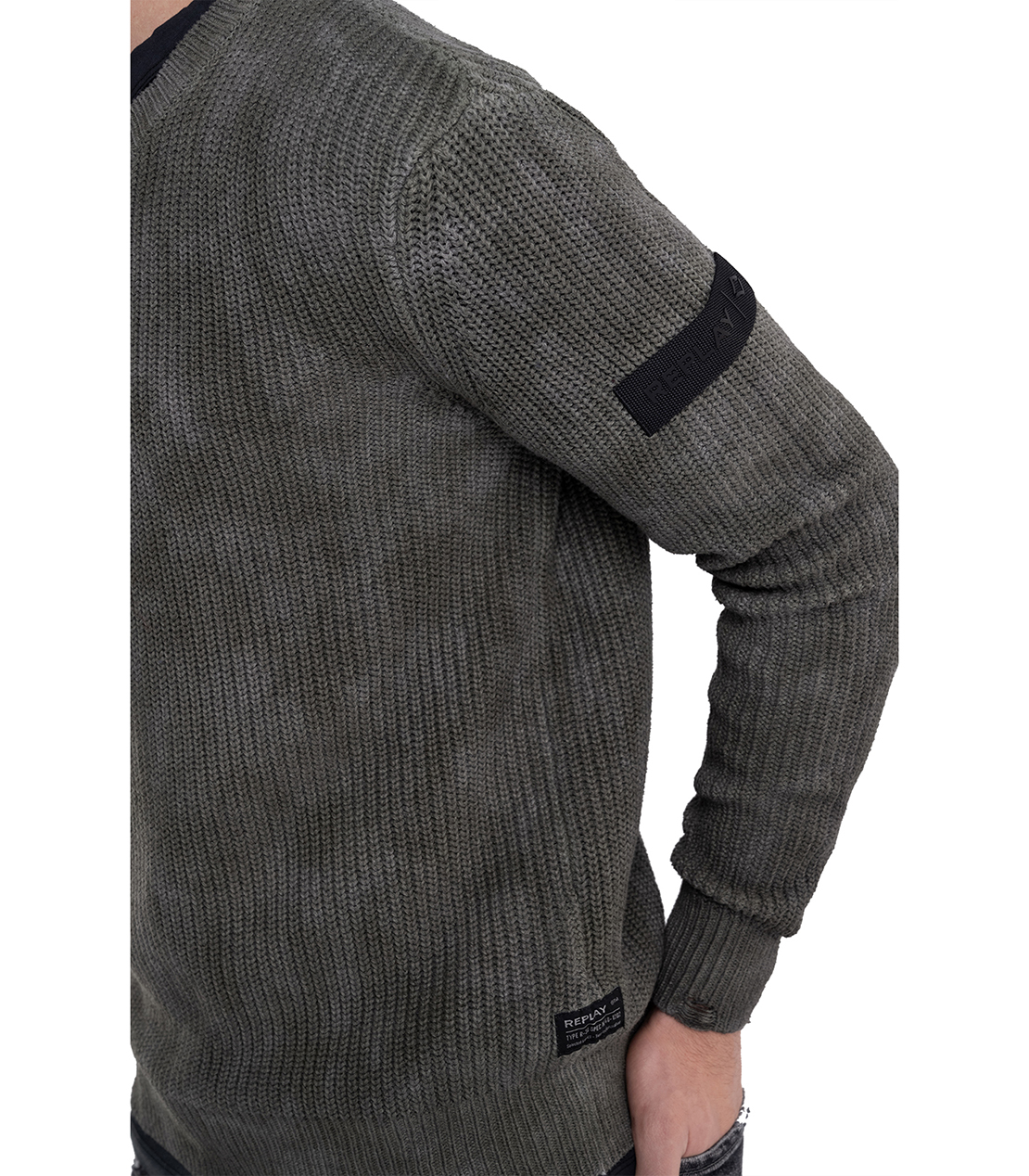 クリンクル加工コットンニット 詳細画像 モスグリーン 6